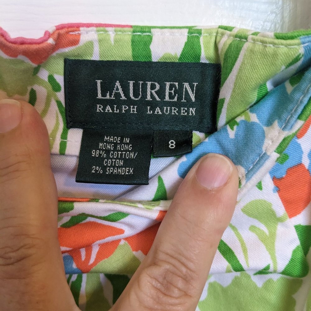 Ralph Lauren BRIGHT FLORAL SKIRT | 8 | EUC | Roses, Daisies, Poppies Galore! Y2K - Picture 2 of 5